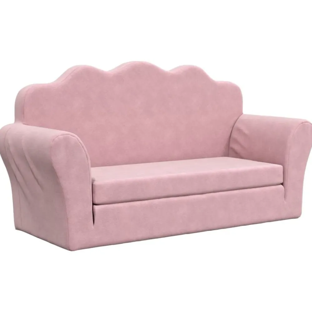 Meubelen Voor Baby'S & Peuters*vidaXL Kinderslaapbank 2-zits zacht pluche Roze
