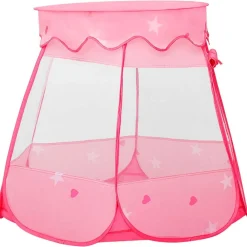 Kinderspeeltent met 250 ballen 102x102x82 cm roze><noscript><img width=