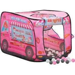 Buitenspeelgoed*vidaXL Kinderspeeltent met 250 ballen 70x112x70 cm roze Meerkleurig 2