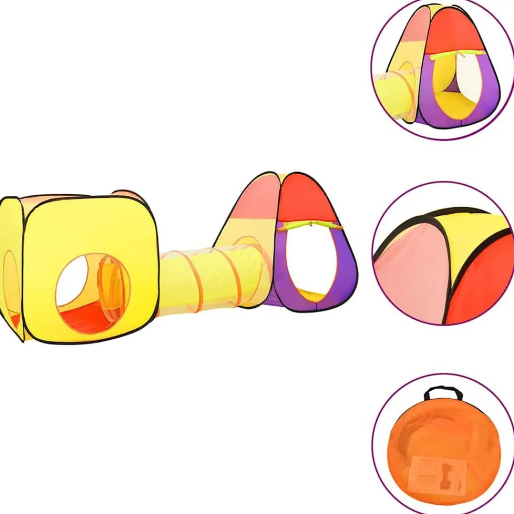 Kinderspeeltent met 250 ballen 255x80x100 cm meerkleurig>vidaXL Online