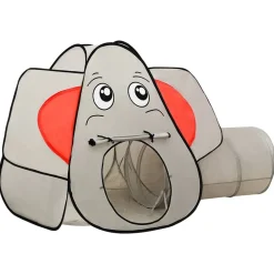 Buitenspeelgoed*vidaXL Kinderspeeltent met 250 ballen olifant 174x86x101 cm grijs Meerkleurig 1