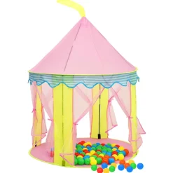 Kinderspeeltent met 250 ballen 100x100x127 cm roze>vidaXL Hot