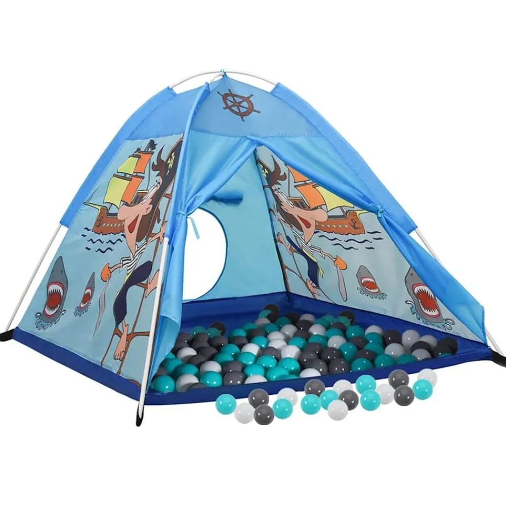 Kinderspeeltent met 250 ballen 120x120x90 cm blauw>vidaXL New