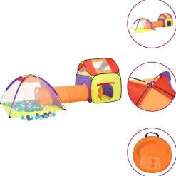 Buitenspeelgoed*vidaXL Kinderspeeltent met 250 ballen 338x123x111 cm meerkleurig Meerkleurig 1