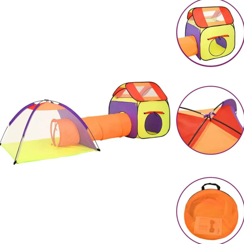 Buitenspeelgoed*vidaXL Kinderspeeltent met 250 ballen 338x123x111 cm meerkleurig Meerkleurig 1