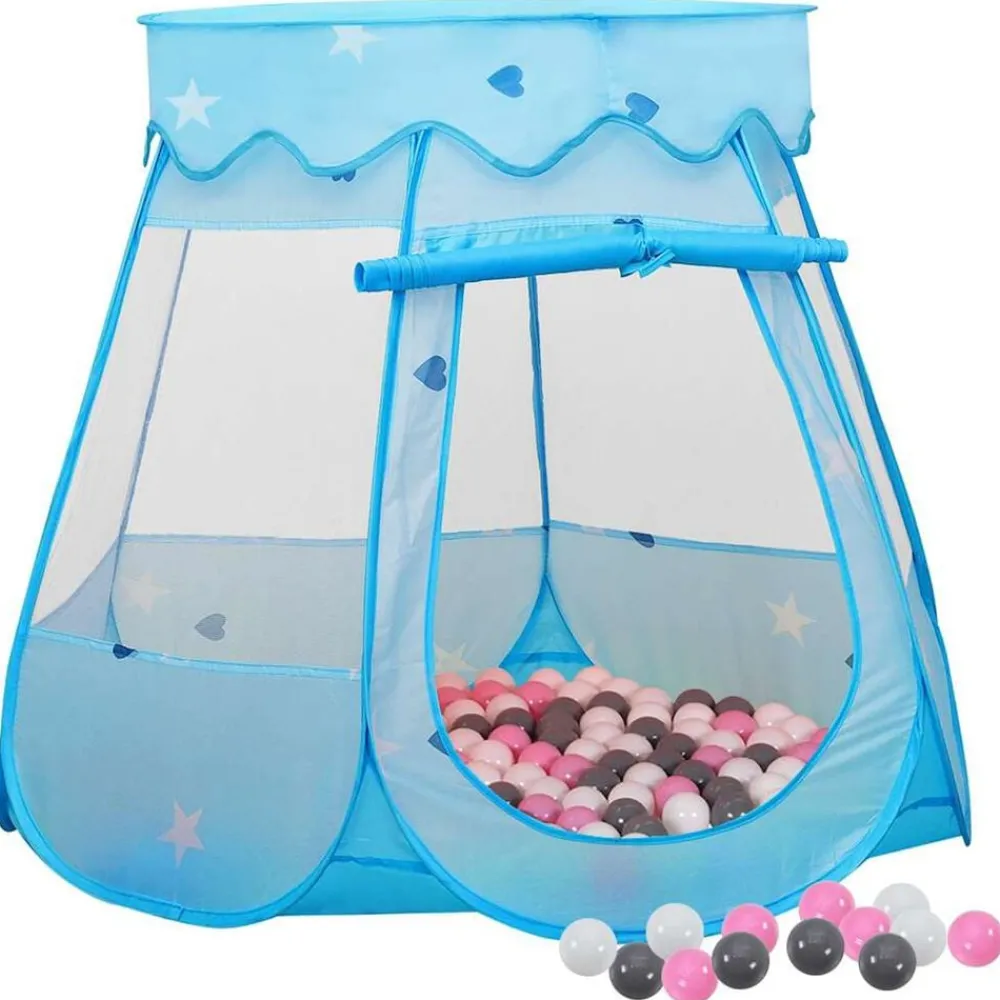 Buitenspeelgoed*vidaXL Kinderspeeltent met 250 ballen 102x102x82 cm blauw Meerkleurig 2