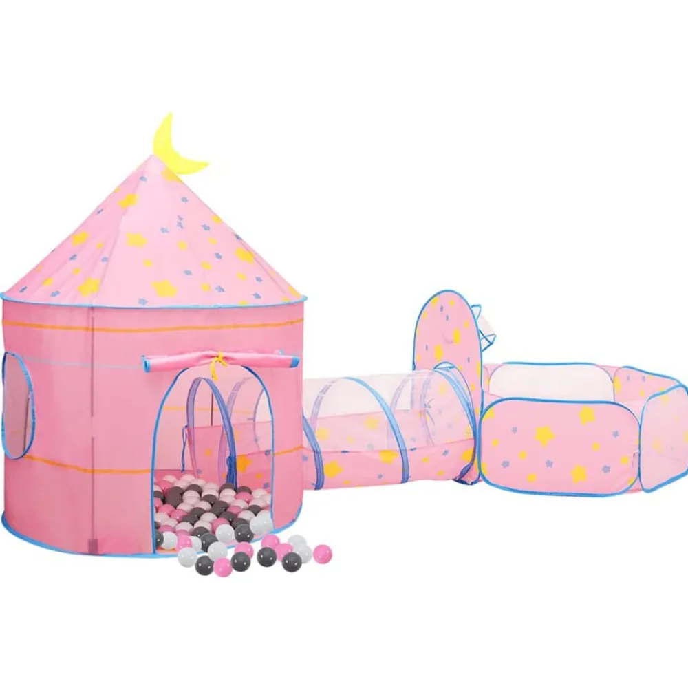 Buitenspeelgoed*vidaXL Kinderspeeltent met 250 ballen 301x120x128 cm roze Meerkleurig 2