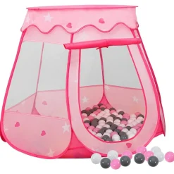 Buitenspeelgoed*vidaXL Kinderspeeltent met 250 ballen 102x102x82 cm roze Meerkleurig 2