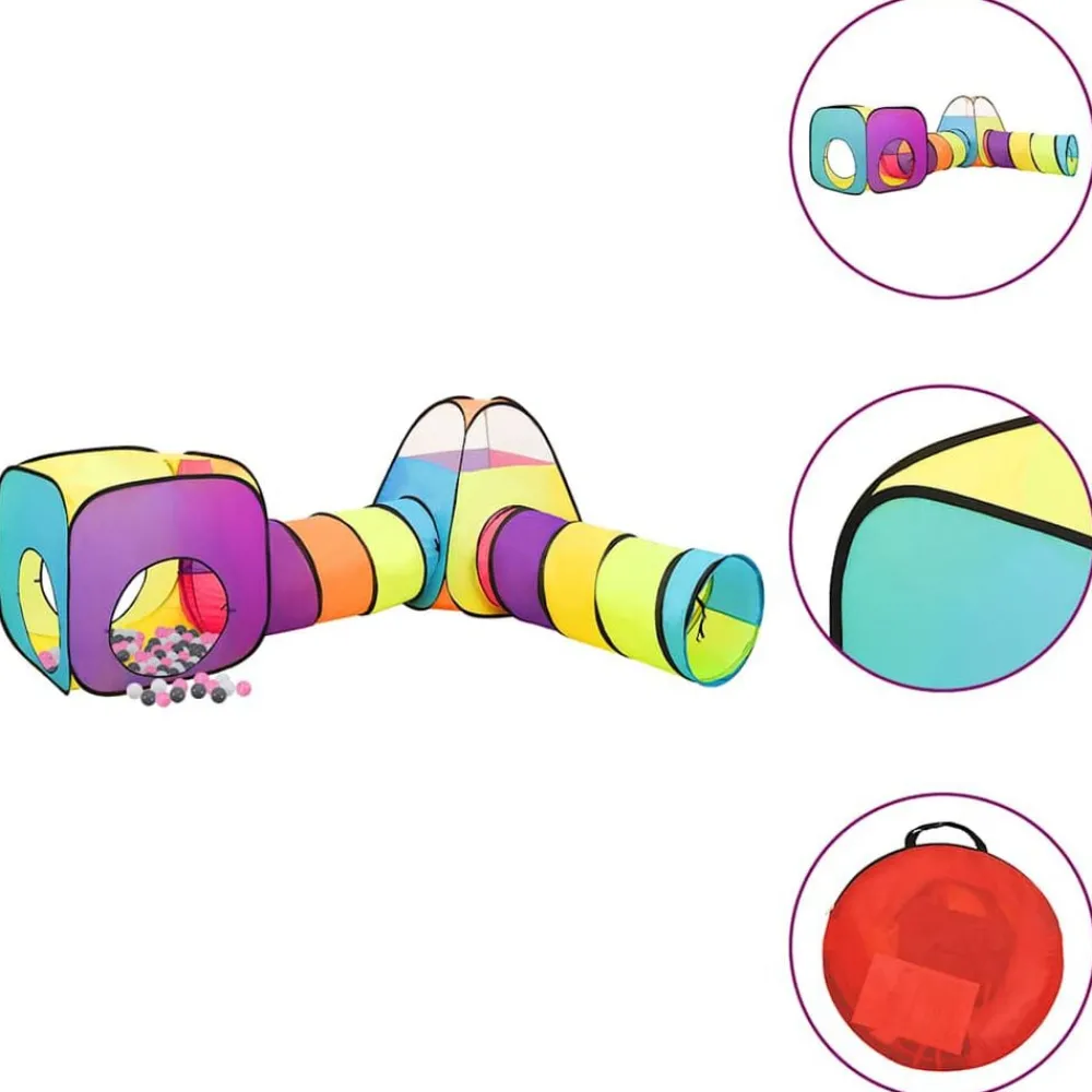 Buitenspeelgoed*vidaXL Kinderspeeltent met 250 ballen 190x264x90 cm meerkleurig Meerkleurig 2