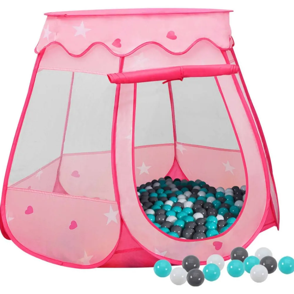 Buitenspeelgoed*vidaXL Kinderspeeltent met 250 ballen 102x102x82 cm roze Meerkleurig 1