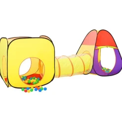 Buitenspeelgoed*vidaXL Kinderspeeltent met 250 ballen 255x80x100 cm meerkleurig Multikleur