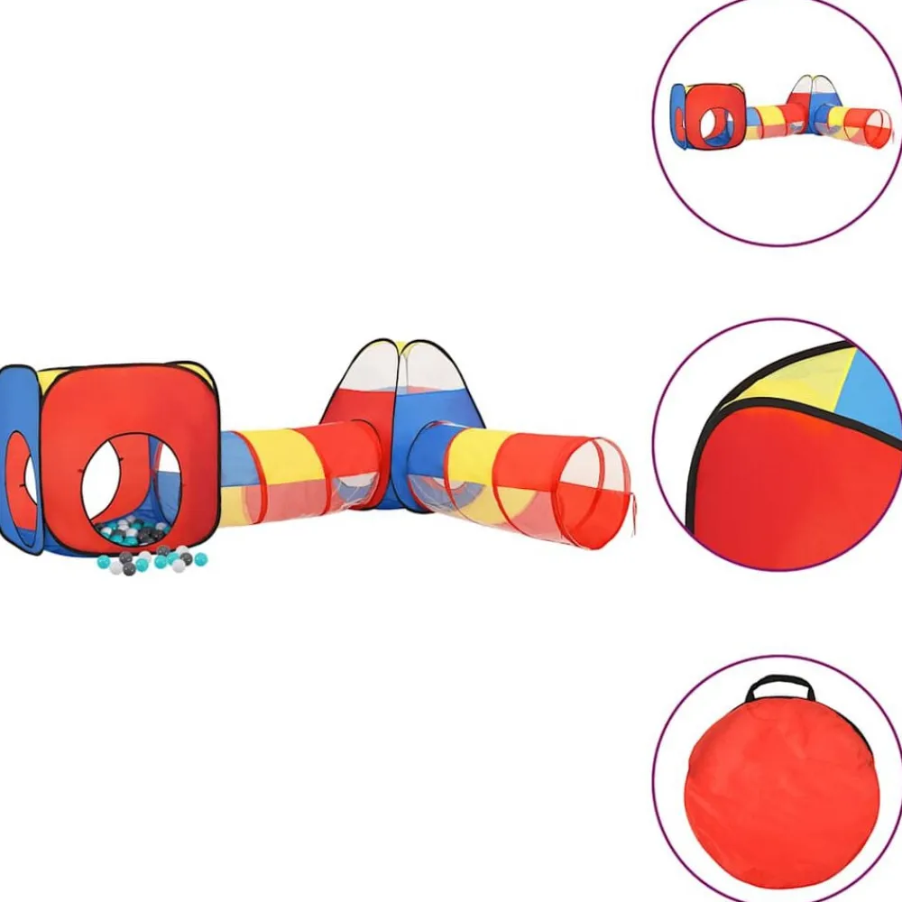 Buitenspeelgoed*vidaXL Kinderspeeltent met 250 ballen 190x264x90 cm meerkleurig Meerkleurig 1