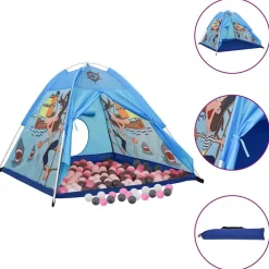 Buitenspeelgoed*vidaXL Kinderspeeltent met 250 ballen 120x120x90 cm blauw Meerkleurig 2