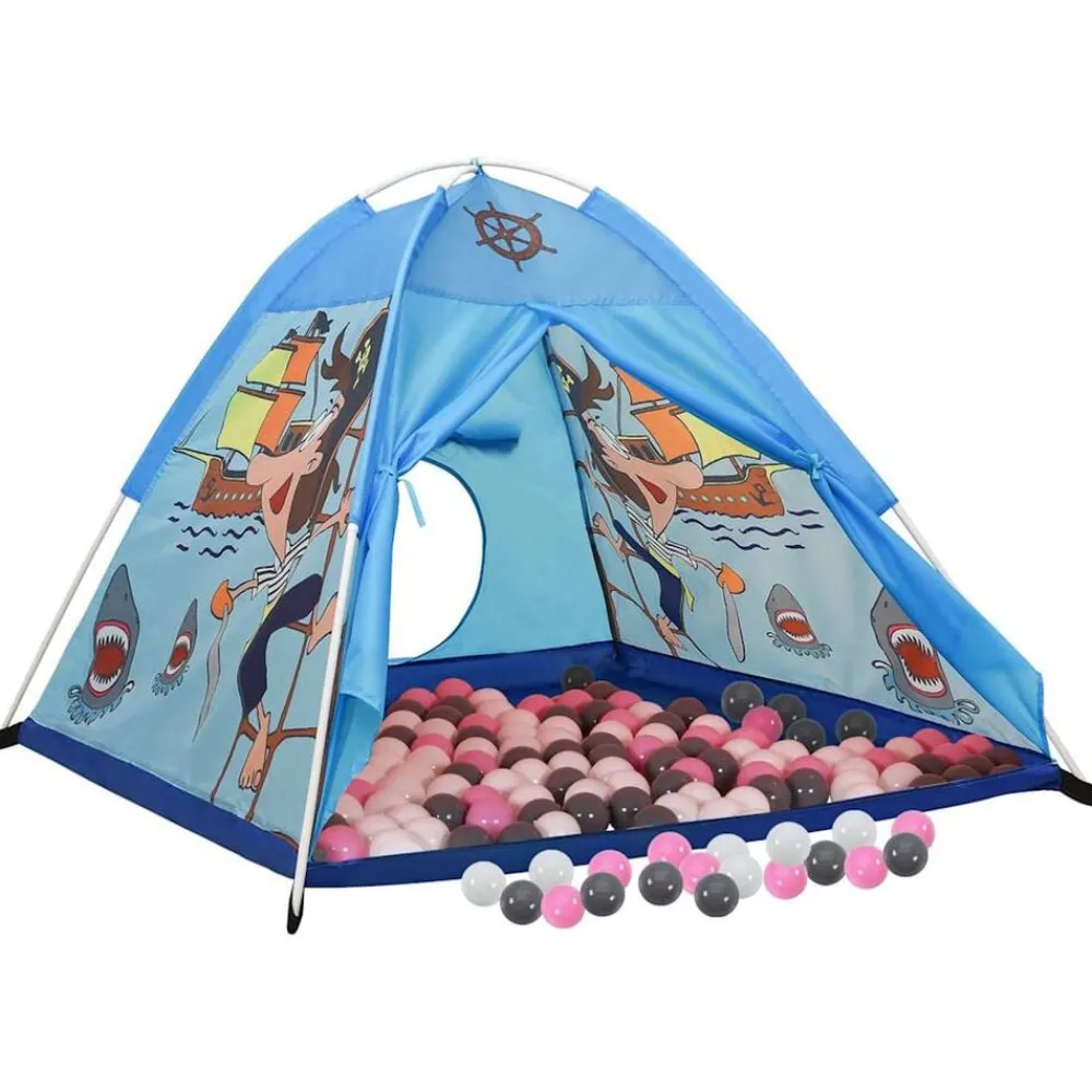 Buitenspeelgoed*vidaXL Kinderspeeltent met 250 ballen 120x120x90 cm blauw Meerkleurig 2