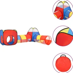 Buitenspeelgoed*vidaXL Kinderspeeltent 190x264x90 cm meerkleurig Rood