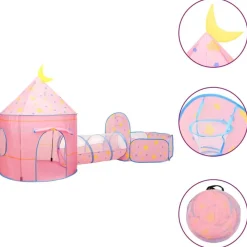 Kinderspeeltent 301x120x128 cm roze>vidaXL Outlet