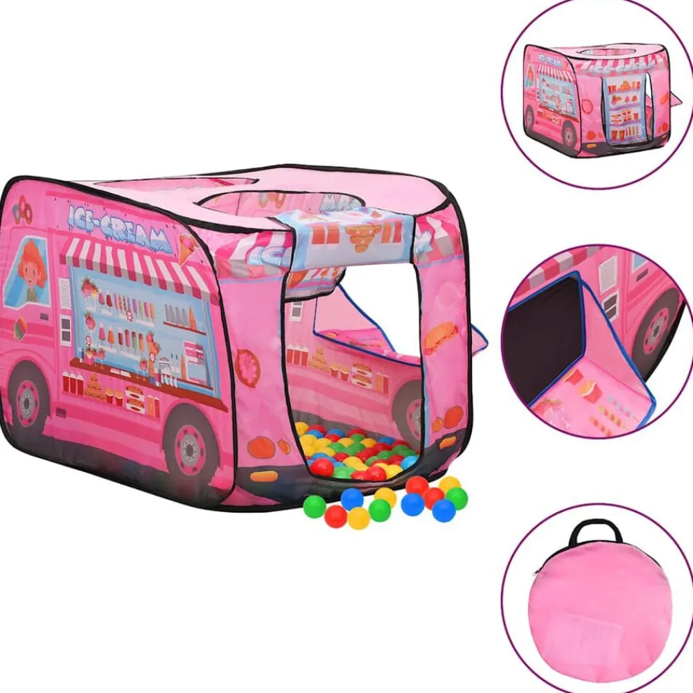 Kinderspeeltent 70x112x70 cm roze>vidaXL Outlet