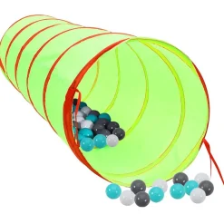 Buitenspeelgoed*vidaXL Kinderspeeltunnel met 250 ballen 175 cm polyester groen Meerkleurig 1