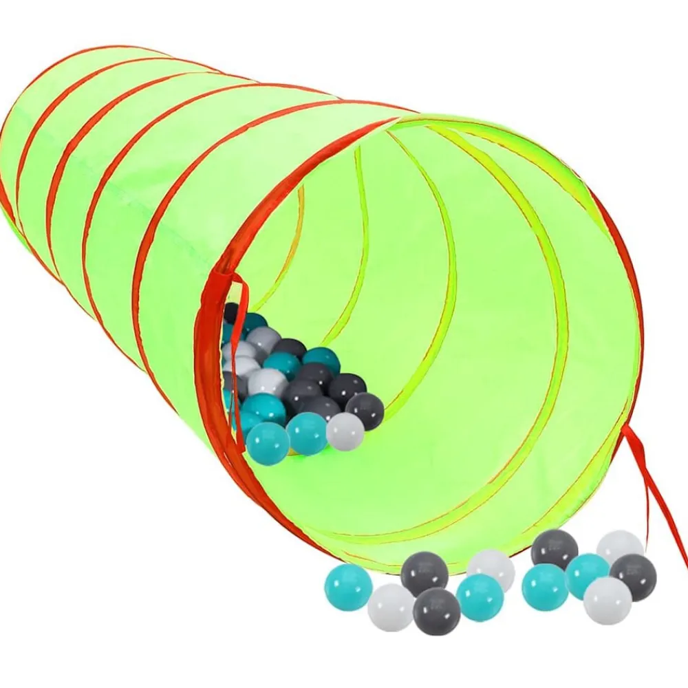 Buitenspeelgoed*vidaXL Kinderspeeltunnel met 250 ballen 175 cm polyester groen Meerkleurig 1
