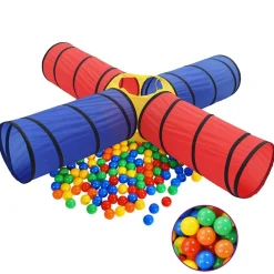 Kinderspeeltunnel met 250 ballen meerkleurig>vidaXL Outlet