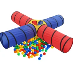 Kinderspeeltunnel met 250 ballen meerkleurig>vidaXL Outlet