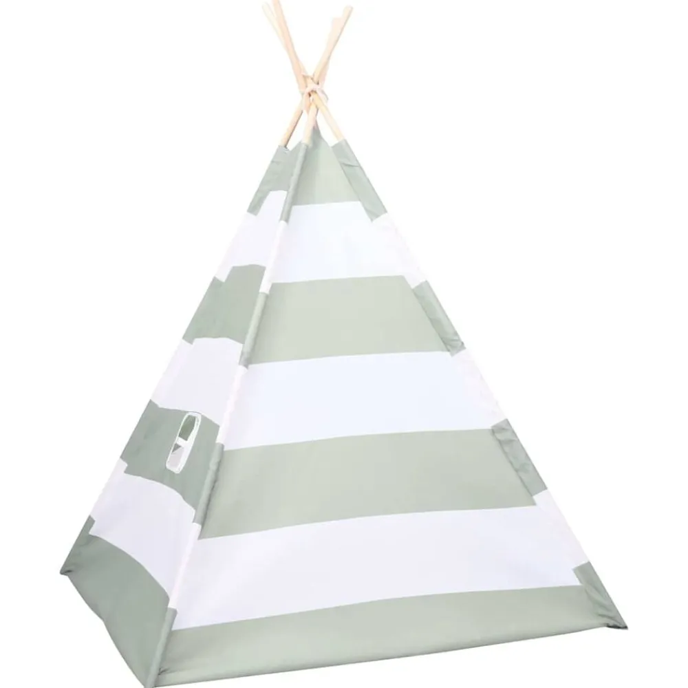 Buitenspeelgoed*vidaXL Kindertent Grijs en Wit 120 x 120 x 150 cm Massief grenenhout