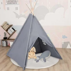 Kindertipitent met tas 120x120x150 cm peachskin>vidaXL Discount