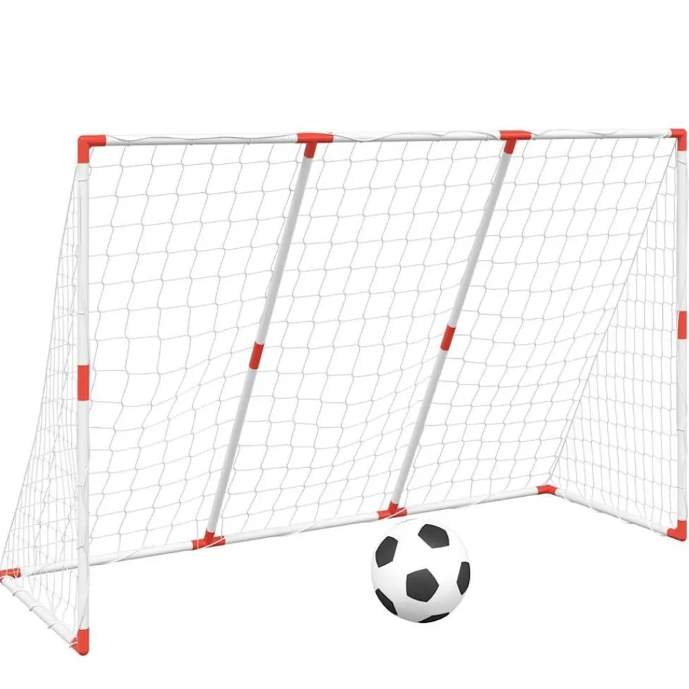 Sport & Spel*vidaXL Kindervoetbaldoel met ballen 2-in-1 184x64x124 cm wit