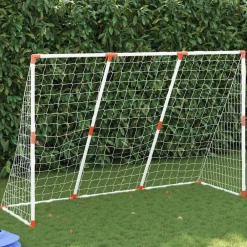 Sport & Spel*vidaXL Kindervoetbaldoel met ballen 2-in-1 184x64x124 cm wit