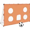 Sport & Spel*vidaXL Kindervoetbaldoel met doelmat en bal 182x62x118 cm