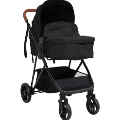 Onderweg*vidaXL Kinderwagen 3-in-1 staal kleurig en zwart Antraciet