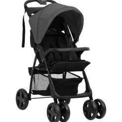 Kinderwagen 3-in-1 staal en zwart><noscript><img width=