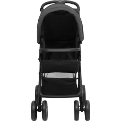 Onderweg*vidaXL Kinderwagen 2-in-1 staal en zwart Donkergrijs