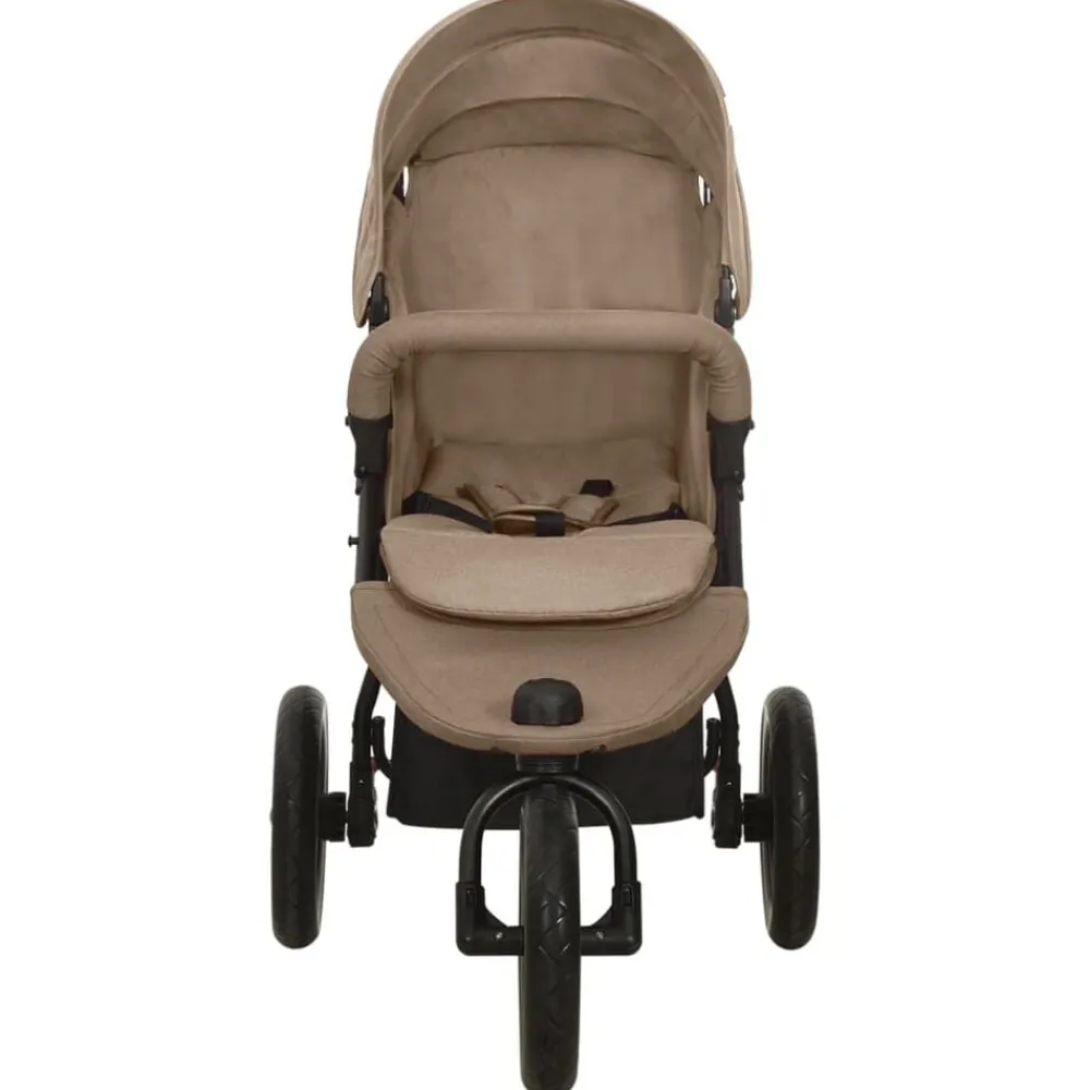 Onderweg*vidaXL Kinderwagen staal Taupe