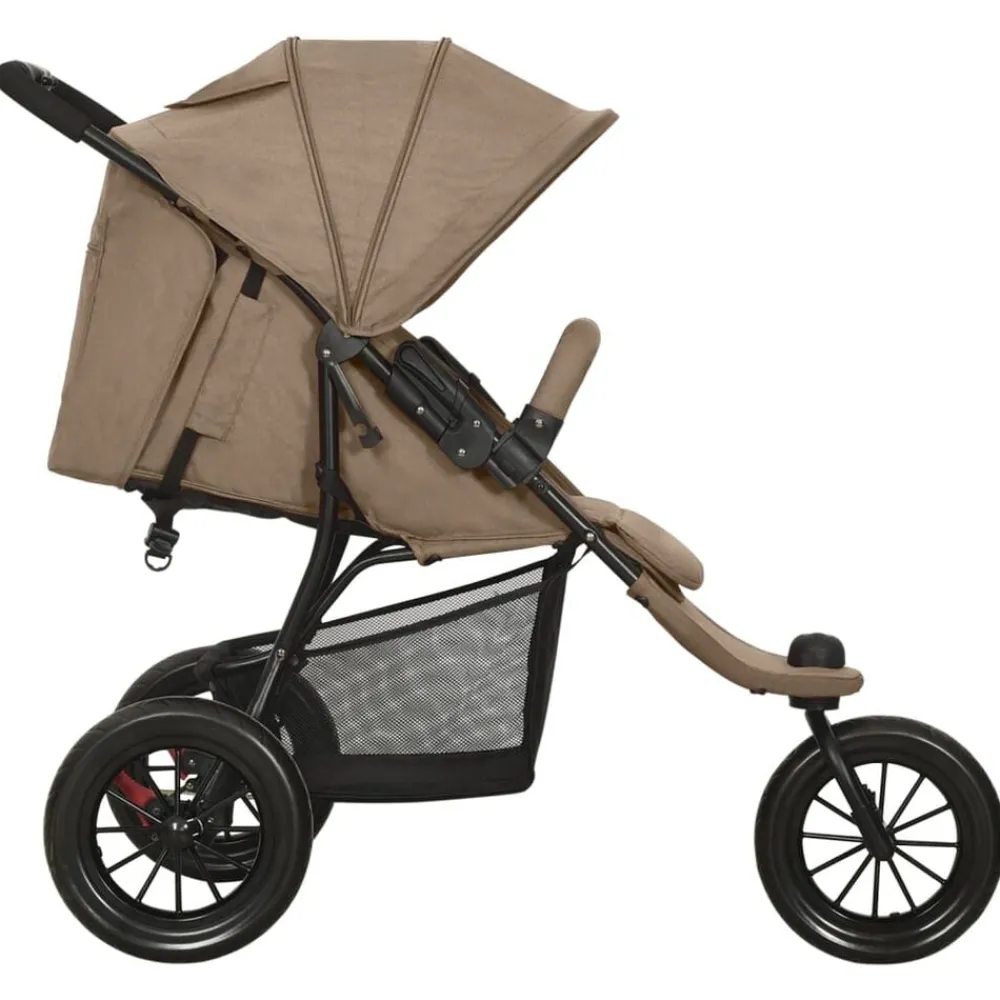 Onderweg*vidaXL Kinderwagen staal Taupe
