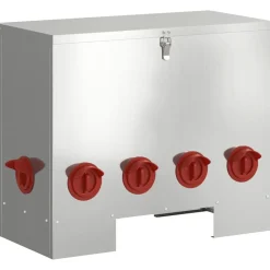 Huisdierbenodigdheden*vidaXL Kip voerbak Zilver 60,5 x 29 x 51 cm Gegalvaniseerd staal