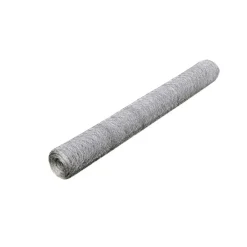 Tuinafscheidingen*vidaXL Kippengaas 25x0,5 m gegalvaniseerd staal kleurig Zilver