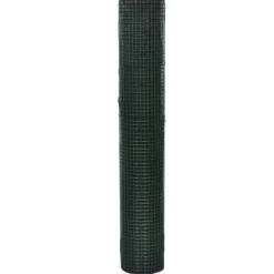 Kippengaas 25x0,5 m staal met PVC coating grijs>vidaXL