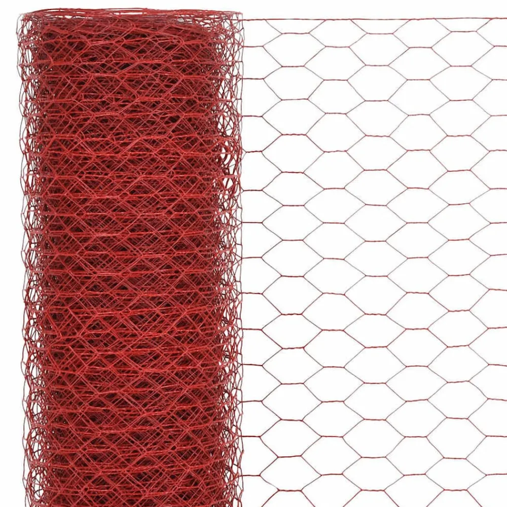 Kippengaas 25x1 m staal met PVC coating>vidaXL