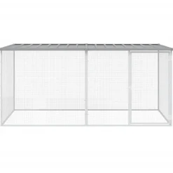 Kippenhok met dak 203x98x90 cm gegalvaniseerd staal><noscript><img width=