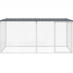 Kippenhok met dak 203x98x90 cm gegalvaniseerd staal><noscript><img width=