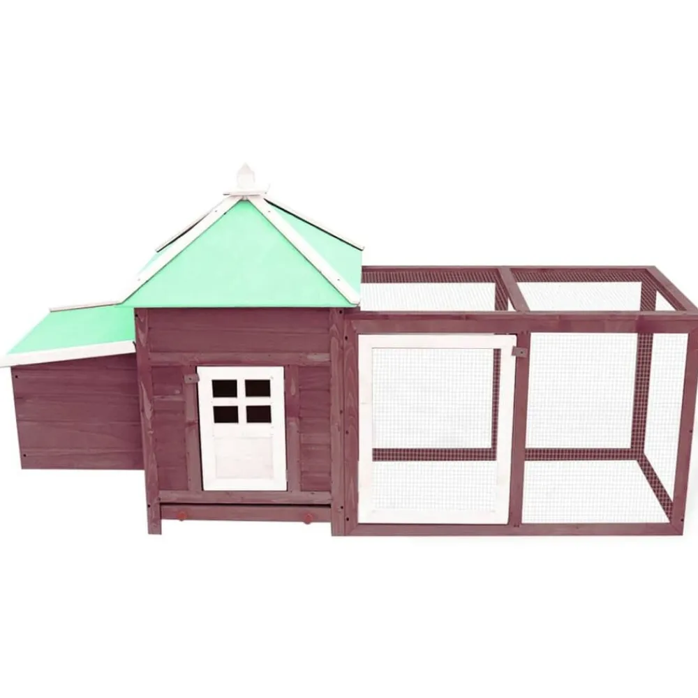 Kippenhok met nestkast 190x72x102 massief vurenhout kleur>vidaXL Hot