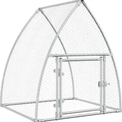 Huisdierbenodigdheden*vidaXL Kippenhok 100x105x120 cm gegalvaniseerd staal zilverkleurig