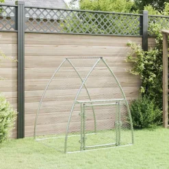 Huisdierbenodigdheden*vidaXL Kippenhok 100x105x120 cm gegalvaniseerd staal zilverkleurig
