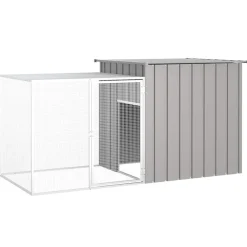 Huisdierbenodigdheden*vidaXL Kippenhok 200x91x100 cm gegalvaniseerd staal Grijs