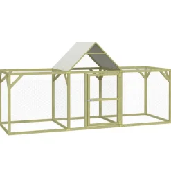 Kippenhok 300x100x150 cm geïmpregneerd massief grenenhout>vidaXL Outlet