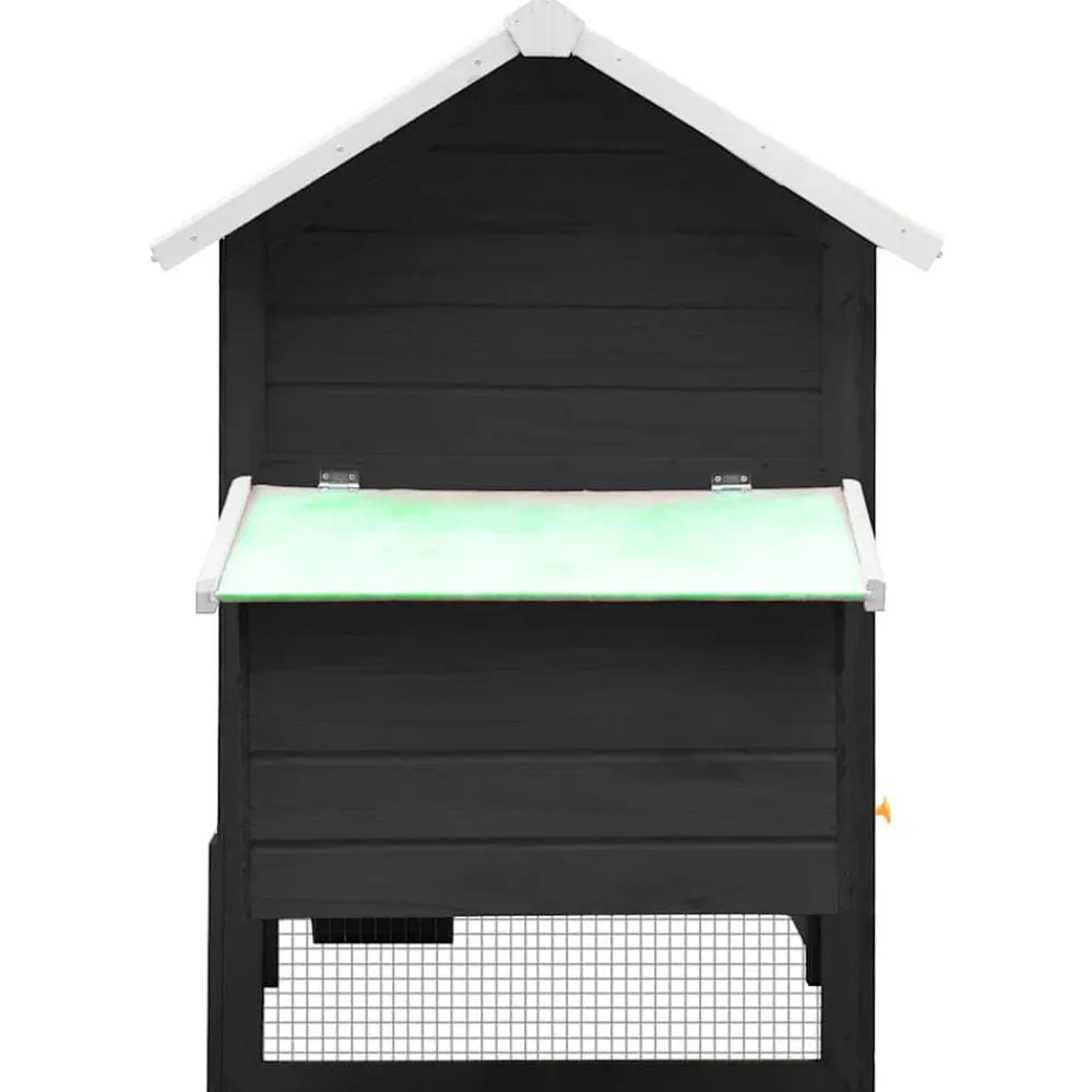 Huisdierbenodigdheden*vidaXL Kippenhok 170x81x110 cm massief grenen- en vurenhout Grijs