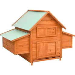 Huisdierbenodigdheden*vidaXL Kippenhok 150x96x110 cm massief vurenhout Bruin