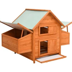 Huisdierbenodigdheden*vidaXL Kippenhok 150x96x110 cm massief vurenhout Bruin