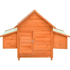Huisdierbenodigdheden*vidaXL Kippenhok 150x96x110 cm massief vurenhout Bruin